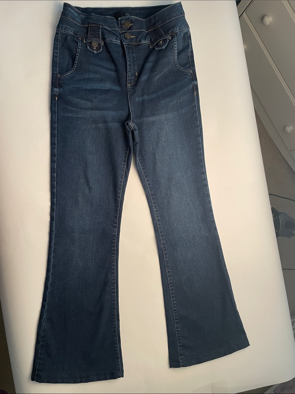 BBJ Women's Dark Blue Flared Jeans
